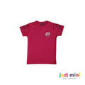 Magenta "Years Fly By" Chest Logo T-Shirt | Kids 6-10 Years | Jazl Mini