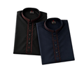 Premium Black & Navy Blue Kurta Set for Boys | Embroidered Formal Traditional Wear (1-11 Years)
